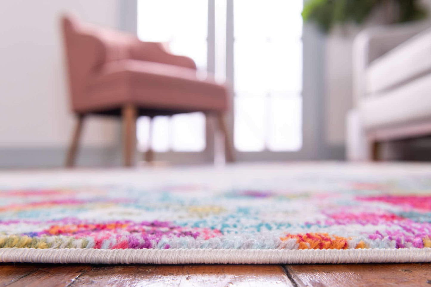 Unique Loom Chromatic Collection Area Rug - Joyous (6' 1" Round Multi/Blue)