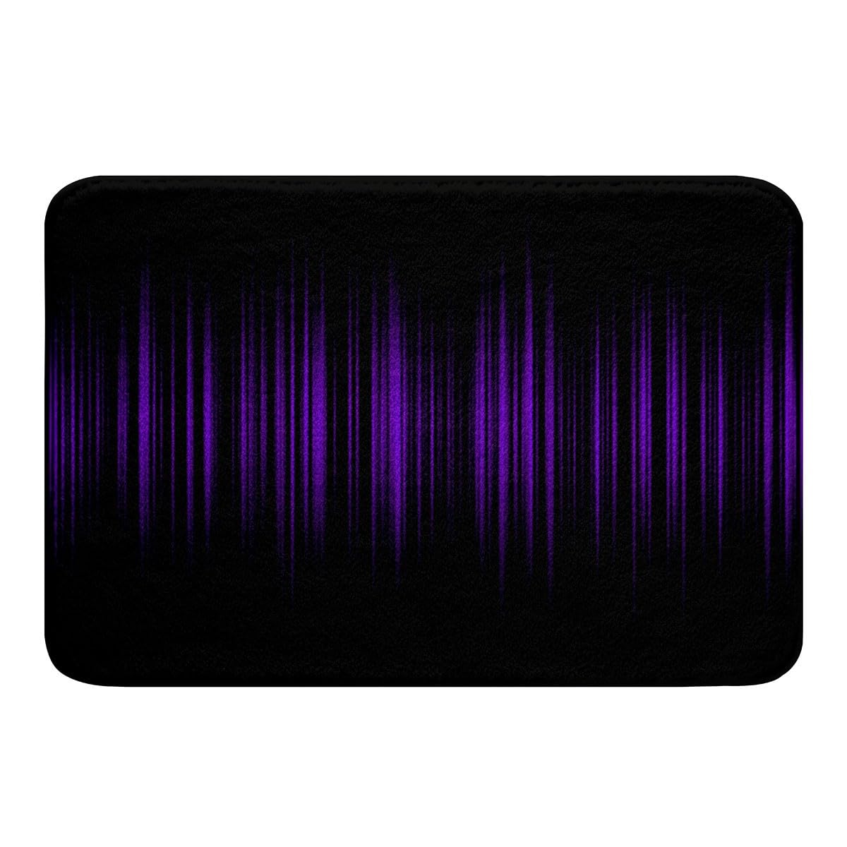 Feelyou Purple and Black Bath Rugs for Shower Tub Abstract Ombre Bath Mats for Bathroom Gradient Purple Lines Bathroom Rugs Purple Black Gradient Bathroom Accossories 20"x32"