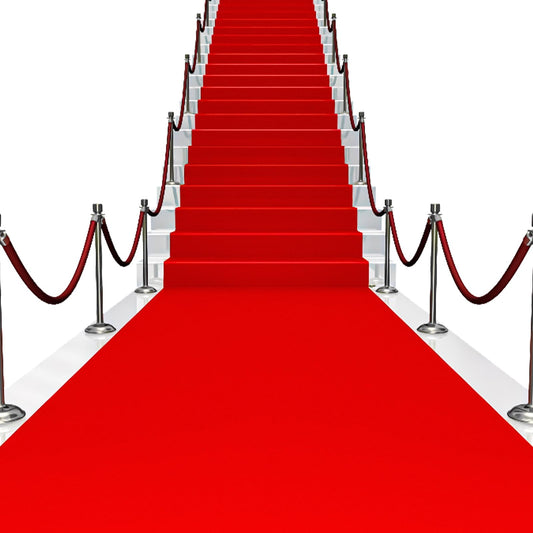 Red Carpet Runner for Party 100 GSM Felt Non-Woven Fabric Runway Carpet for Event, Aisle Runner for Wedding Ceremony Hollywood, Movie Theme Rug Party Decor (Red, 2 X 30 Ft)