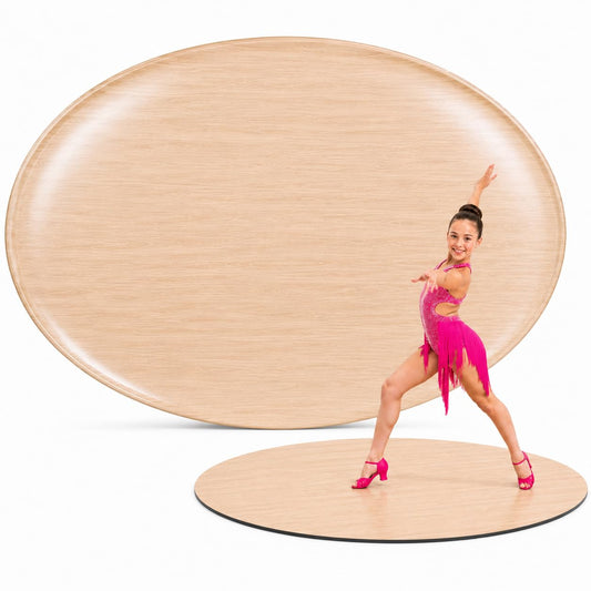 Marley Dance Floor 34" x 59" Oval - Portable Marley Dance Floor for Home & Studio, Professional 2mm Non-Slip Dance Practice Mat for Ballet, Tap, Jazz, Lyrical & Contemporary, Dance Competition Must-Have
