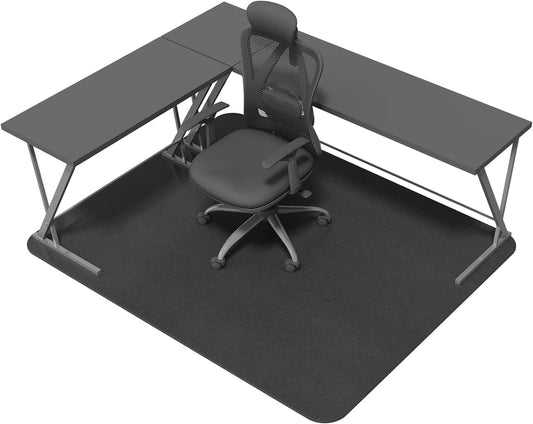 NYFITY Office Chair Mat for Hard Floors, Slip Resistant Heavy Duty Under Desk Chair Mat for Hardwood Floor, 30"x55" Inch, Black
