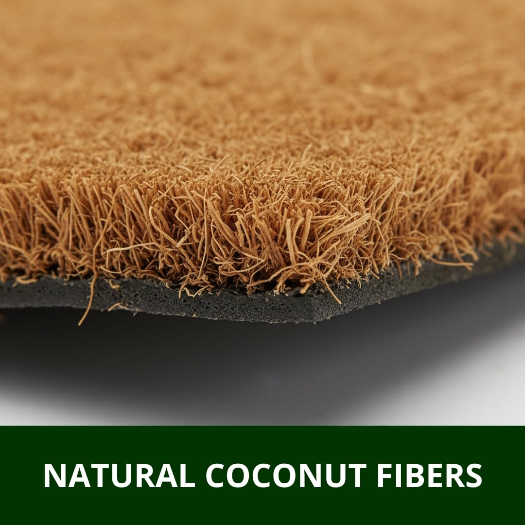 Ecomills Coco Coir Doormat, 36" x 60", 0.5" Thick Natural Coconut Fiber Mat with Vinyl Non-Slip Backing, Heavy Duty Welcome Mat for Front Door Entrance, Outdoor Indoor, Porch, Patio