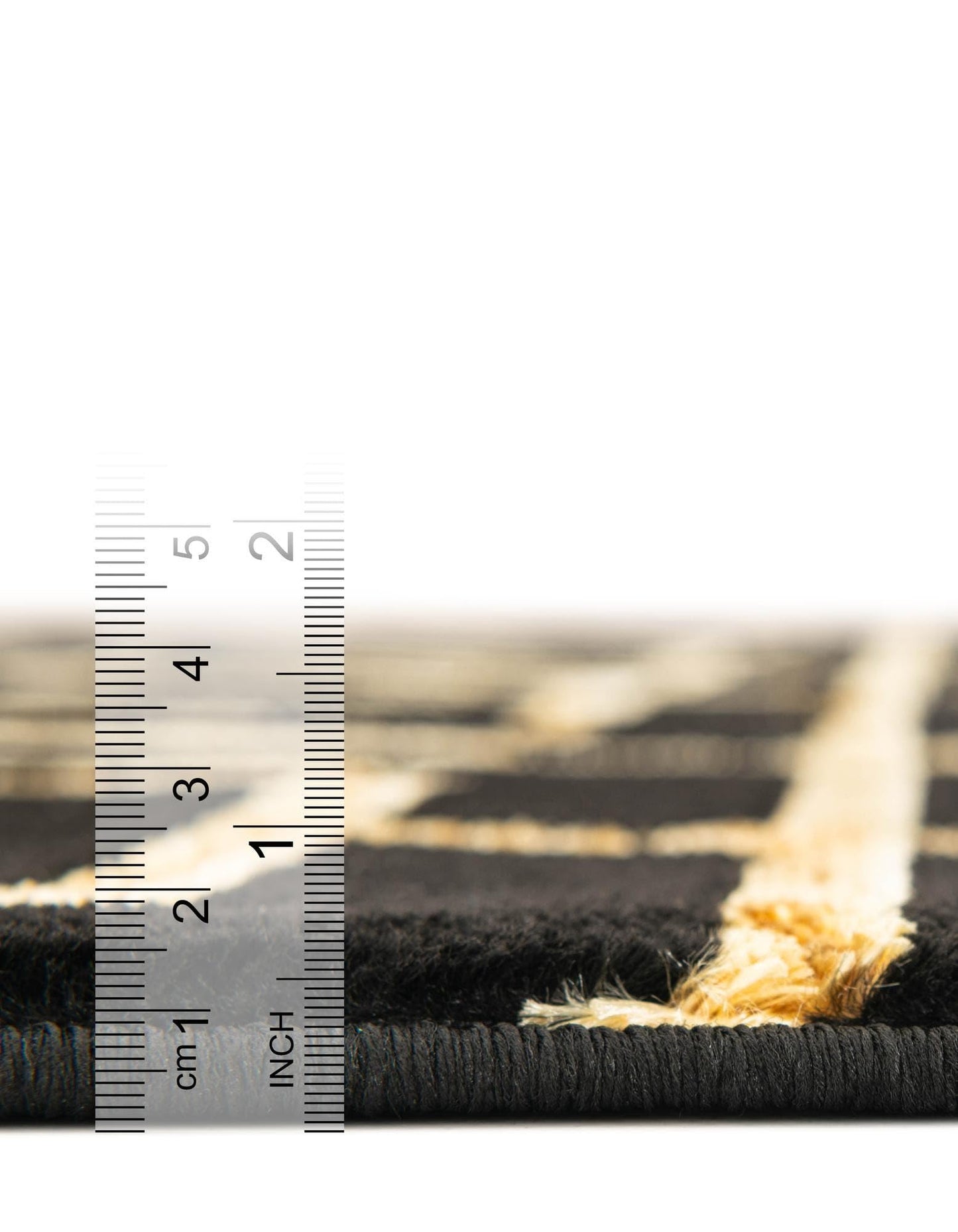 Rugs.com Glam Collection Rug – 2x3 Black and Gold Medium-Pile Rug Perfect for Entryways, Kitchens, Breakfast Nooks, Accent Pieces