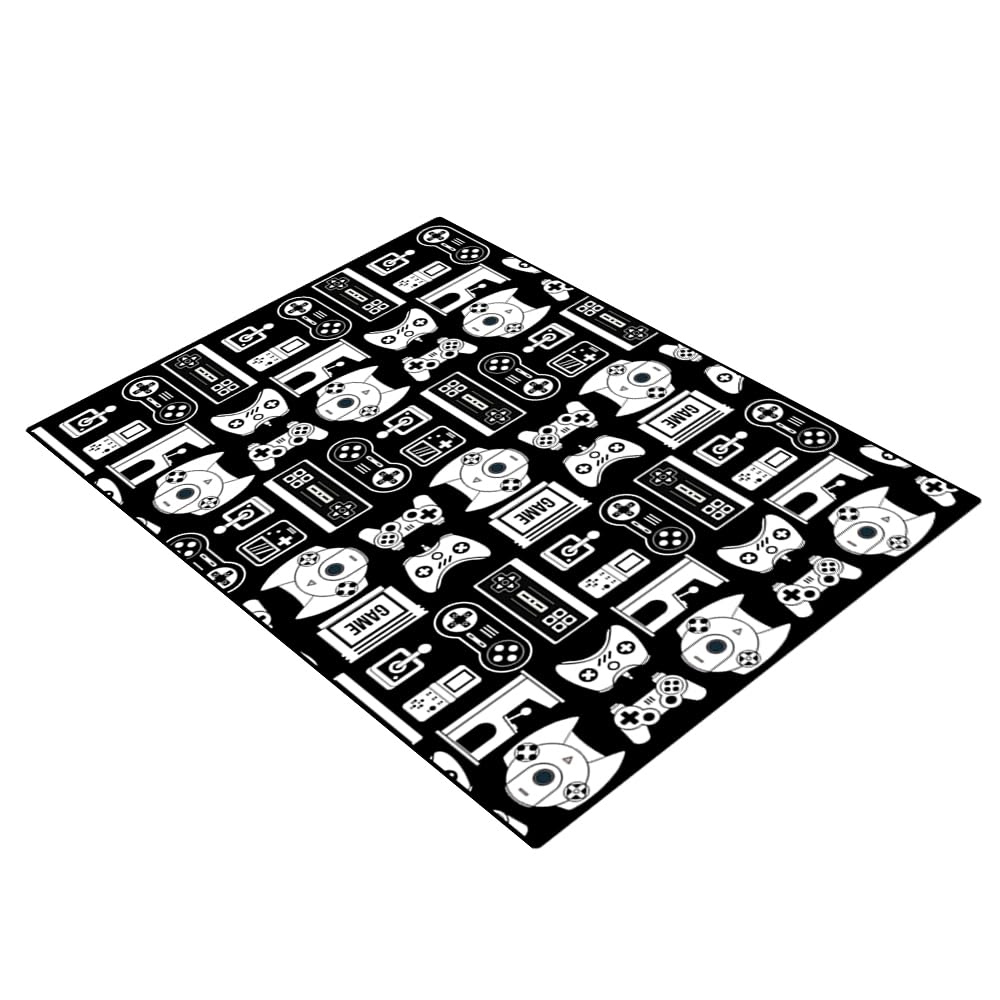 Lacut Game Rug Teen Boys Carpet with Game Controller Decoration, 3D Gaming Rugs for Boy’s Bedroom Living Room Playroom, Non-Slip Gamer Carpet Children Gaming Area Rugs (47" x 31")