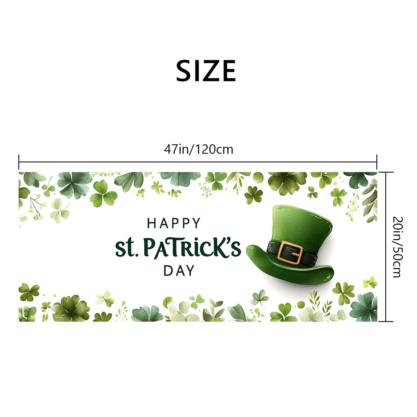 St. Patrick's Day Runner Rug 20x47 inch, Non-Slip Waterproof Laundry Room Rug Kitchen Runner with Festive Designs,Outdoor Indoor Entryway Floor Mat Home Decor (St. Patrick's Day, 20x47 inch)
