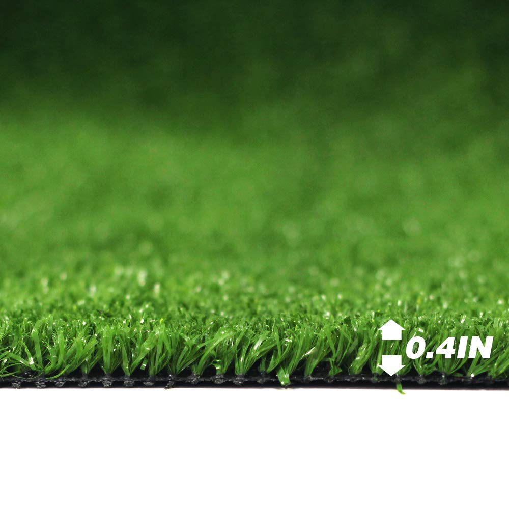 Petgrow Artificial Grass Turf Lawn 6FTX10FT,Economy Indoor Outdoor Synthetic Grass Mat 0.4inch Pile Height, Backyard Patio Garden Balcony Rug, Rubber Backing/Drainage Holes,Customized Sizes