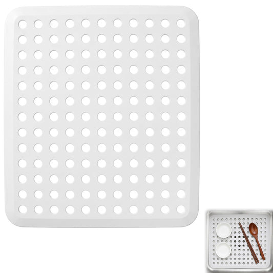Sink Protector Mats 11.2x12.7 Inch Dish Drying Mats for Bottom of Kitchen Sink Fast Drain Sinks Mat for Glassware and Dishes