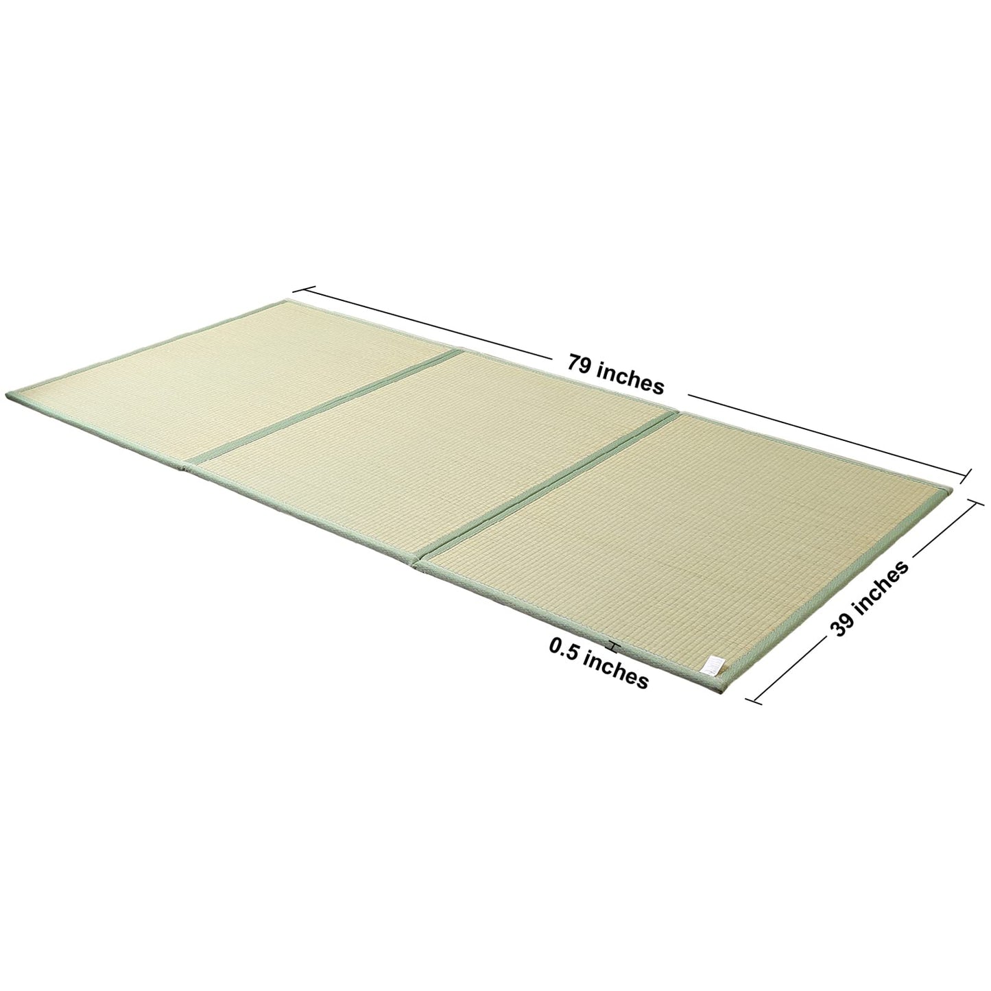KITBRHOME Natural Igusa Rush Grass Floor Tatami Mat,Twin, 79" x 39" x 0.5"