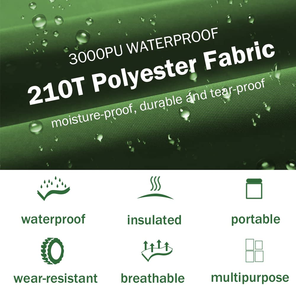 AYAMAYA Tent Footprint, PU 3000 Waterproof Tent Ground Cloth 13FT x 9FT Extra Large Size for 6-8 Person Family Camping Tents Ground Sheet Mat with 6 Tent Stakes for Camping Hiking Picnic Backpacking