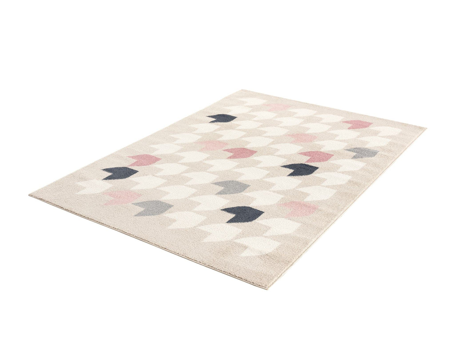 Abani Rugs Cream and Pink 5 ft. x 8 ft. Contemporary Rug
