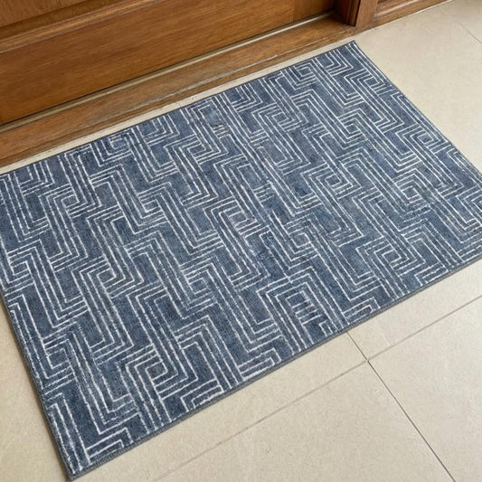 Muddy Mat® Muddy Carpet® Cipher 2ft x 3ft Washable Area Rugs for Living Room, Bedroom & Dining Room – Modern Soft Low Pile Non Slip Carpet – Pet Friendly Waterproof Foldable Rugs for Home