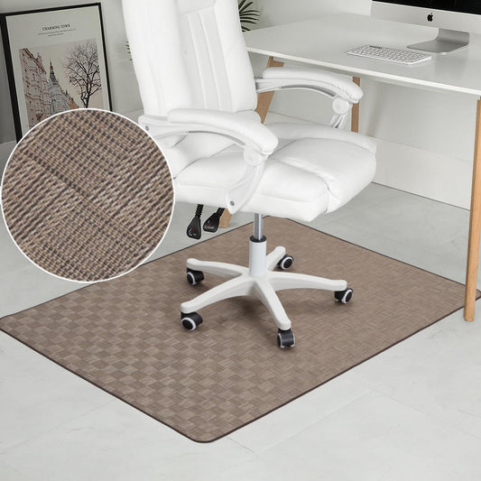 RccugmatS Chair Mat for Hardwood & Tile Floor, 36" x 48" Heavy Duty Office Chair Mat for Rolling Chairs, Anti Slip, Non-Curve, Floor Protector for Home Office, Brown Square