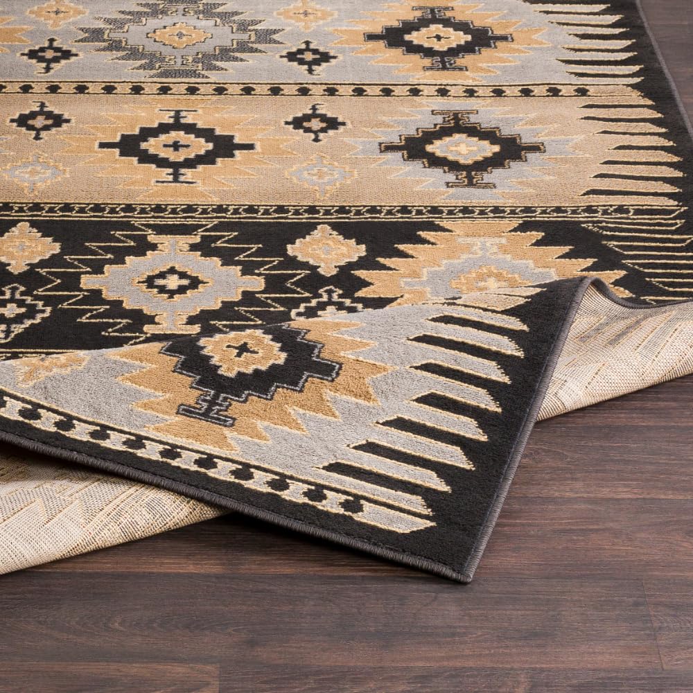 Artistic Weavers Hepburn Beige, Black and Gray Bohemian/Global Area Rug 8'10" x 12'10"