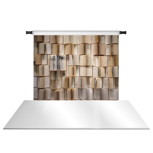 Kate Vintage Book Photography Backdrop(7x5ft) & PVC Floor Mat(8x5ft)