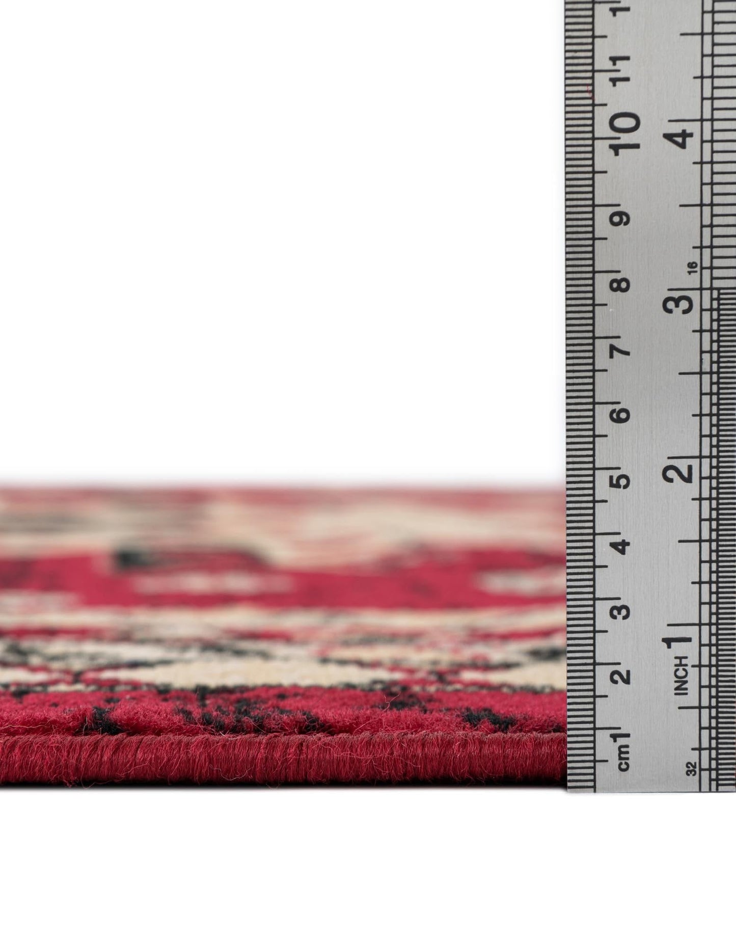 Unique Loom Taftan Collection Border Geometric Tribal Inspired Design Area Rug (8' 0 x 8' 0 Square, Red/ Gold)