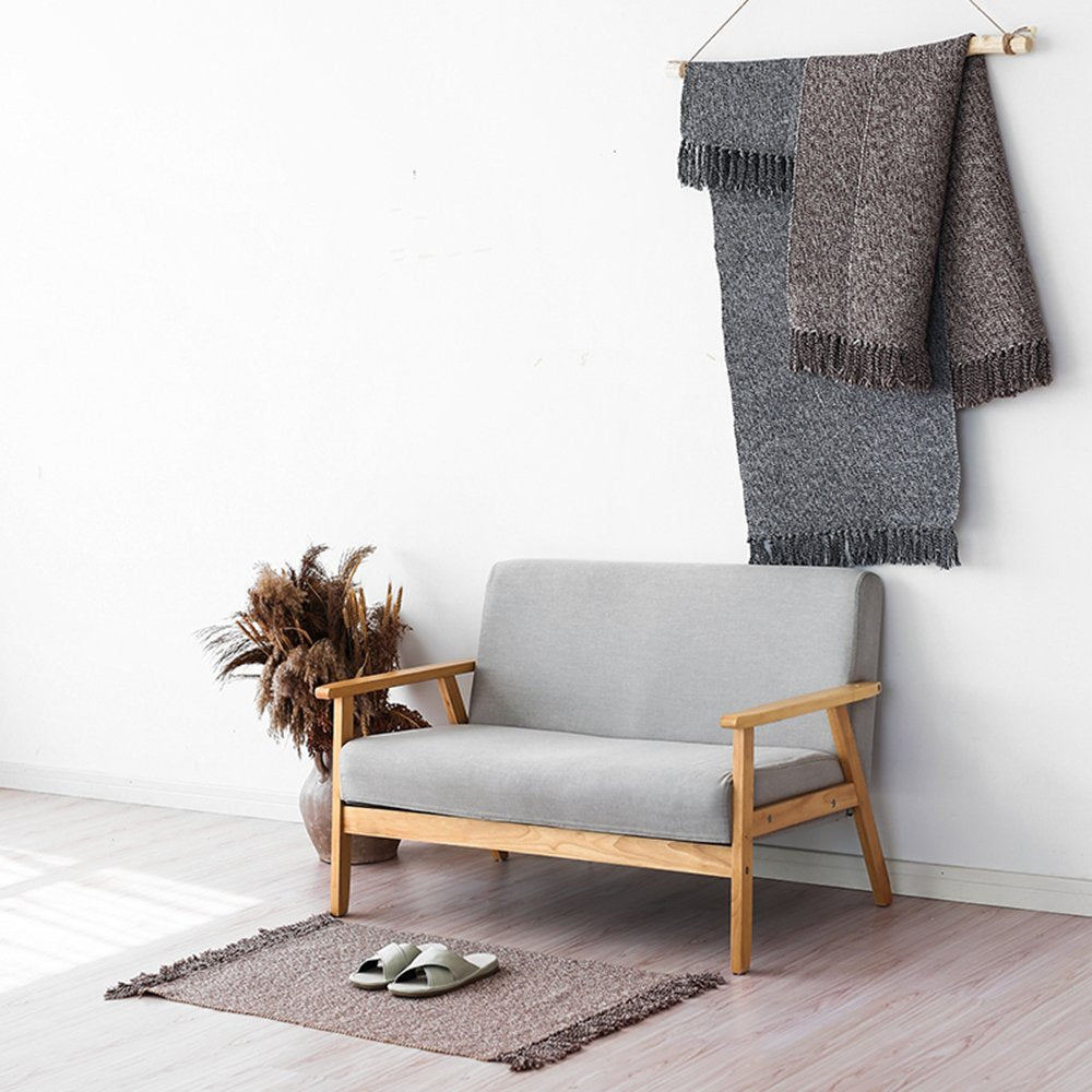 UKELER Eco-Friendly Recycled Cotton Woven Rug Durable & Washable Decorative Door Mat Washable Rag Throw Rugs with Tassels, 35.4''×23.6''