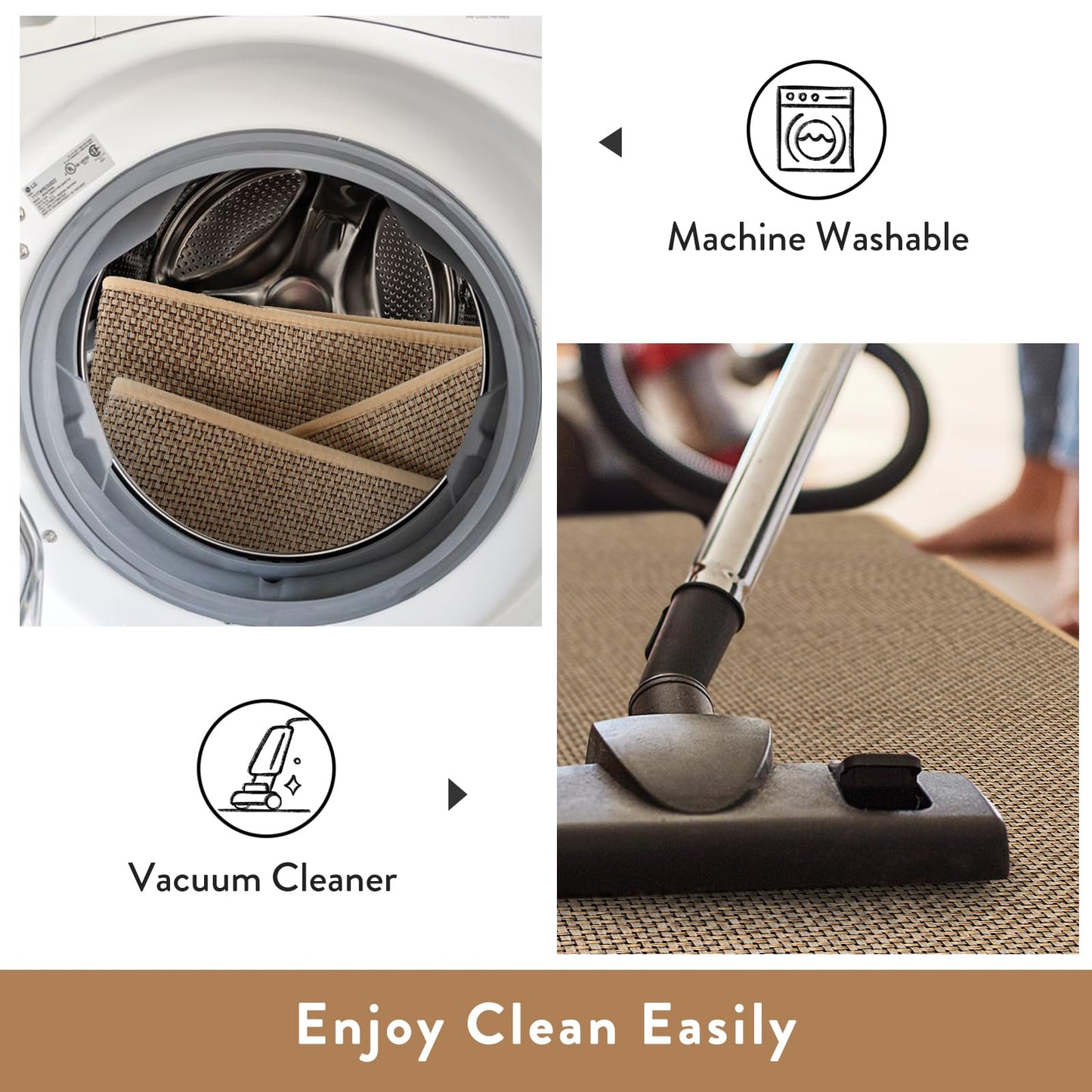 Lahome Farmhouse Kitchen Entryway Rug, 2x3 Door Mat Indoor Entrance Washable Small Bathroom Rugs for Bedroom Non Slip Neutral Indoor Floor Carpet for Front Door Porch, Beige