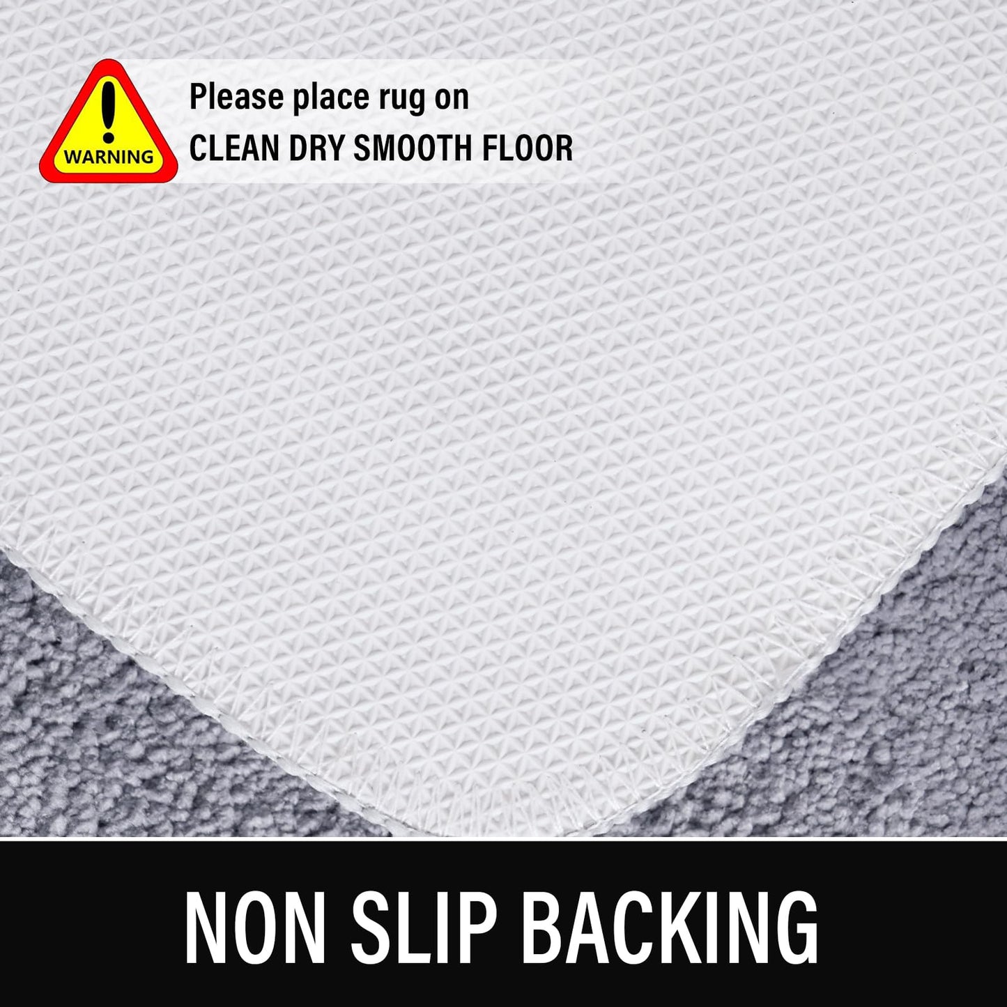 LOCHAS Luminous Non Slip Bathroom Rugs Runner 24 x 48 Inch, Extra Soft and Comfy Bath Mats Rug, Absorbent Thick Microfiber Mat Carpets for Shower, Light Gray