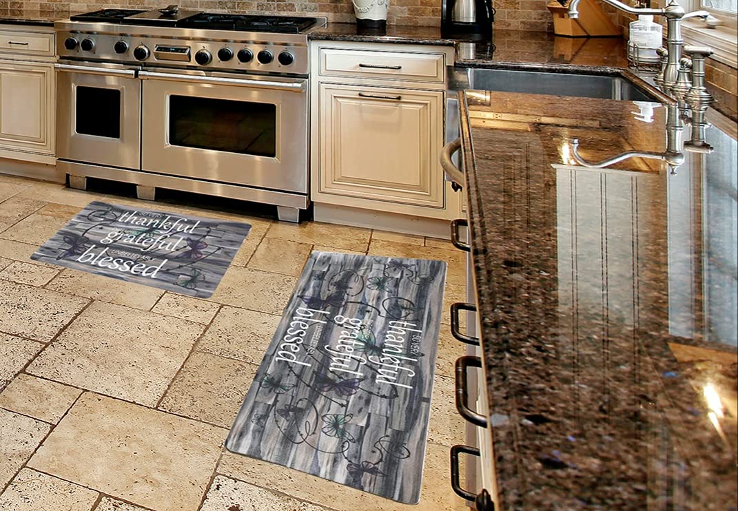 Kitchen Mat, Anti-Fatigue Mats Kitchen, Cushioned Kitchen Runner Rug, PVC Ergonomic Comfort Standing mats, Water Proof Non Slip Kitchen Floor Rugs, for Kitchen Home, Sink