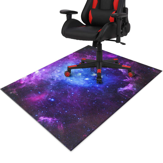 Gaming Chair Mat for Carpet Hardwood Tile Floor,36"x48" Gaming Rug for Gaming Room, Under Desk Non Slip Gamer Rug,Low-Pile Game Room Rug,Rubber Backing Large Gaming Chair Floor Mat,Galaxy Starry