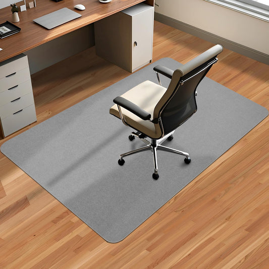 Office Chair Mat for Hardwood Floor & Tile Desk Mat for Rolling Chairs Protect Hardfloor Desk Area Rug for Workstations, Durable Chair Mat for Home and Office Use (Light Grey, 36X55 in)