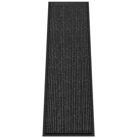 Kuyal Front Door Mat, 3'x10' Indoor Outdoor Entrance Mat, Commercial Floor Mats Inside Outside Entrance, Heavy Duty Durable Welcome, Rubber Backing Non Slip Outdoor Mats for Entryway,Black