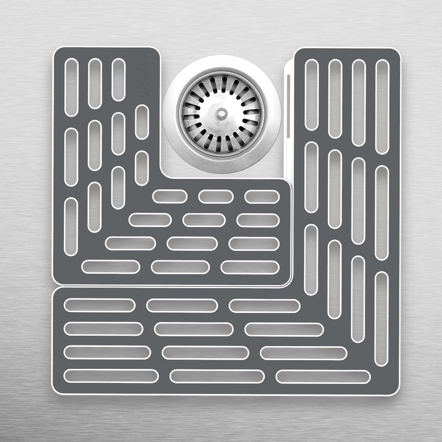 Joseph Joseph SinkSaver Adjustable Sink Protector Mat, Non-Slip, Gray