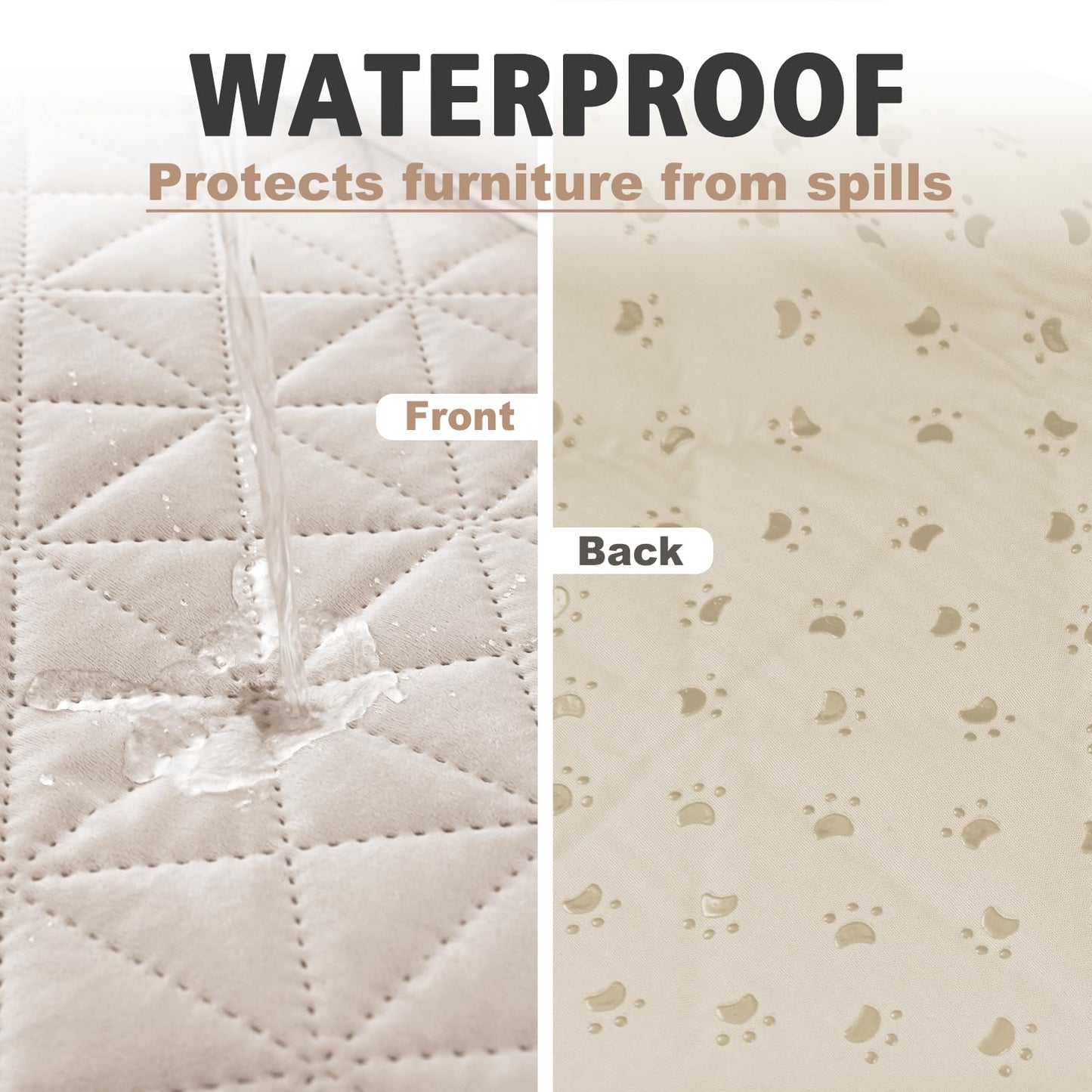 Ameritex Sofa Cover Waterproof for Seats Couch Cover for Dogs Pet Couch Cover Velvet for Chair Loveseat Sofa Machine Washable