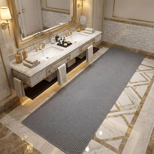 LITA Drainage Non Slip Flooring Mats Swimming Pool Bathroom Mat Anti-Fatigue PVC Mat Heavy Duty Commercial Anti Slip Floor Mats for Outdoor Balcony Garage Restaurant Sauna SPA (Gray, 3FTX8FT)