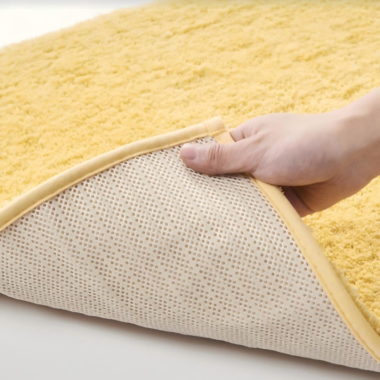 CozeCube Upgraded Shaggy Bath mat for Bathroom Non Slip 15.7" X 23.6", Super Soft Quick Dry Bath Rugs, Fluffy Plush Bathroom Rugs Machine Washable, Dark Brown
