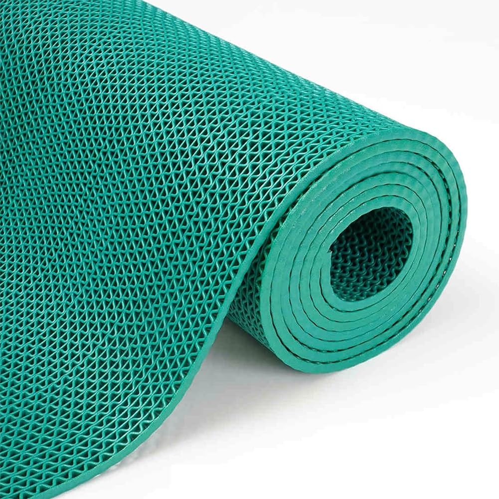 LITA Drainage Non Slip Flooring Mats Swimming Pool Bathroom Mat Anti-Fatigue PVC Mat Heavy Duty Commercial Anti Slip Floor Mats for Outdoor Balcony Garage Restaurant Sauna SPA (Green, 3FTX10FT)