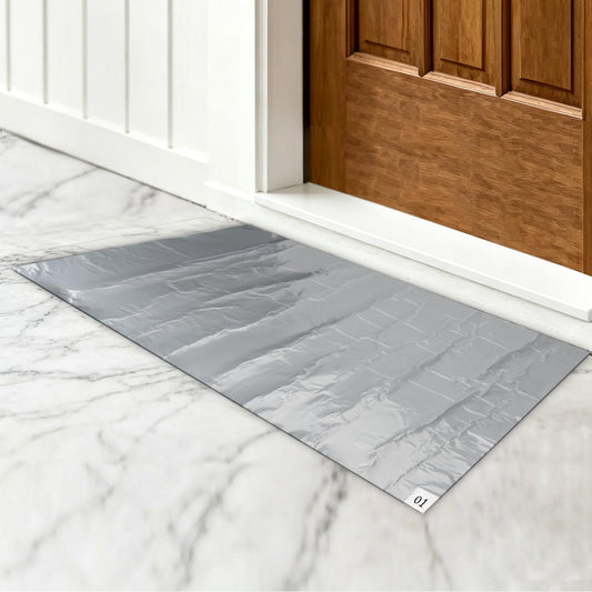 Sticky Door Mat Adhesive Floor Mats 18" x 24" 1 Pack, 30 Sheets Peel-Off, Quick Clean Shoes Dirt for Yard Outdoor Indoor Entrance Floor Entryway Front Door, Grey