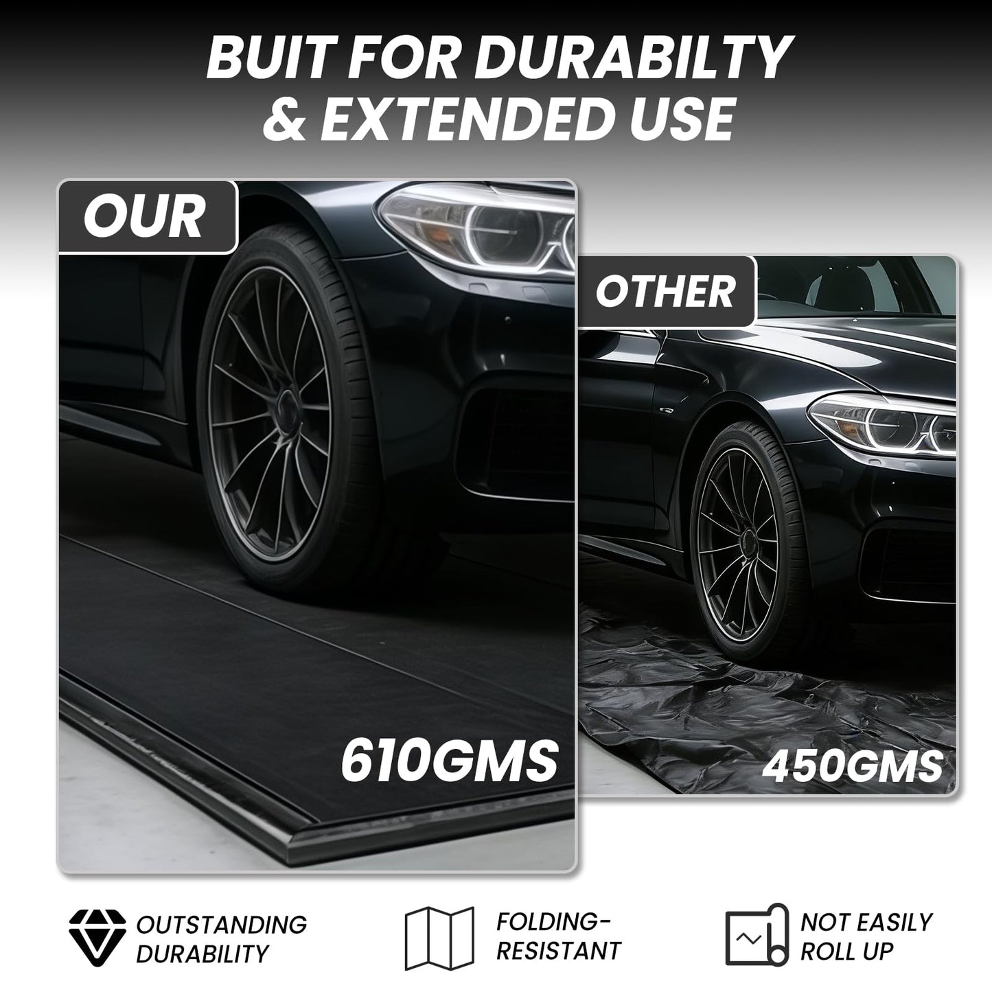 Maxztill 8'6"x20' Garage Floor Mat, Non-Slip Heavy-Duty Containment Mat