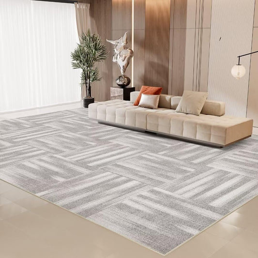 GEMBED Modern Area Rug - 5'x7' Machine Washable Rug for Bedroom Living Room, Soft Non Slip Non Shedding, Geometric Style Rugs for Home Decor, Nursery, Playroom, Teen Dorm, Grey