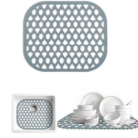 SAMSIER Silicone Sink Protectors Mats (13x11 & 14x12 & 16x12 & 18x16 & 19x14 & 21x16 & 22x13 & 25x16 & 26x14 & 28x14 & 30x16) for Bottom of Kitchen Sink (13”x11”)