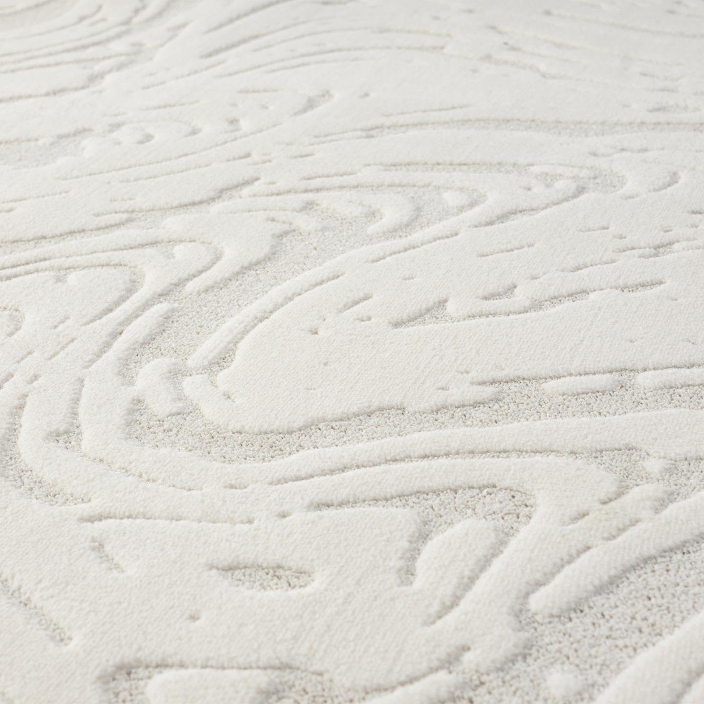 LUXE WEAVERS Abstract Marble Swirl Cream 5x7 Area Rug High Low Carpet