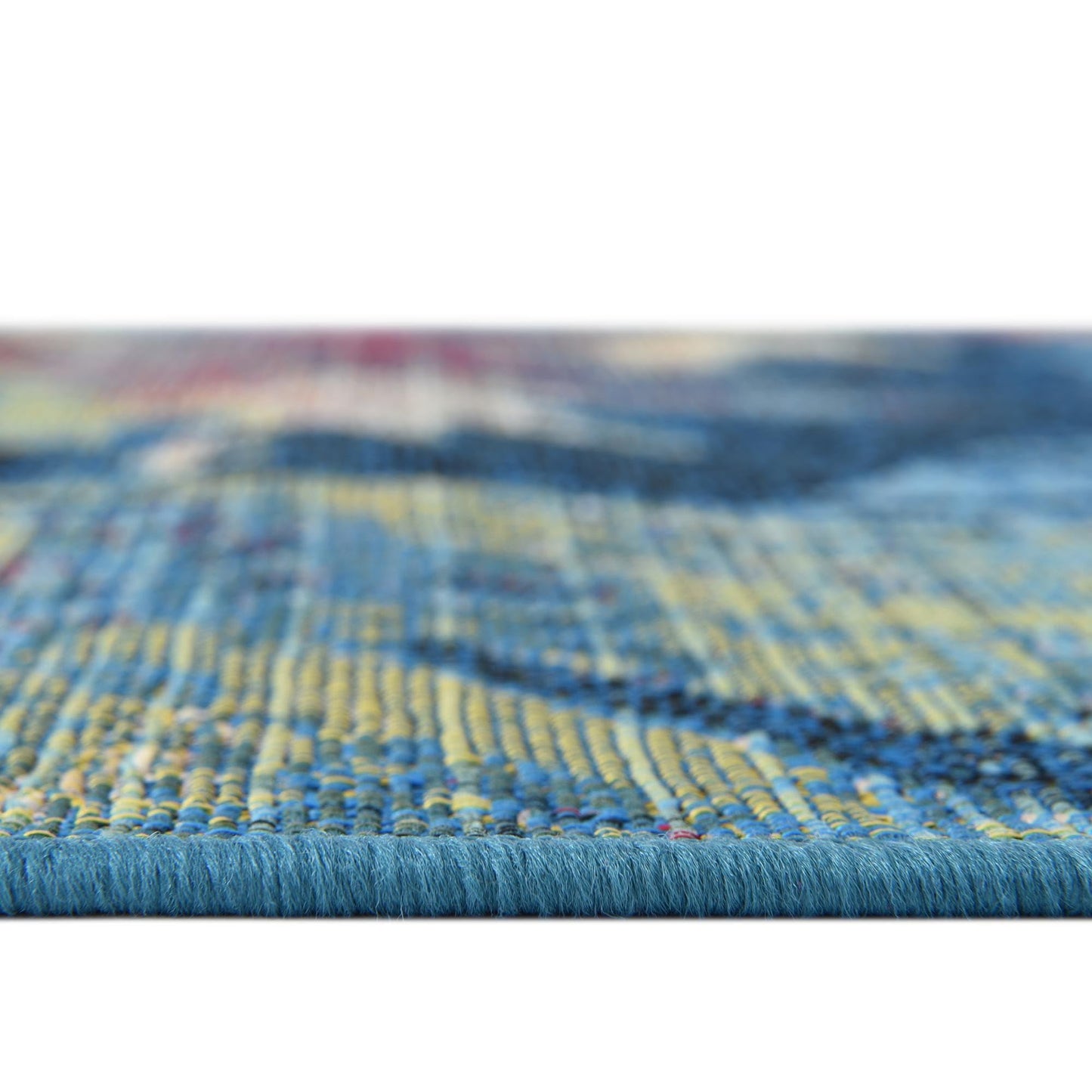 Rugs.com - Outdoor Coastal Rug – 12 Ft Square Multi Indoor/Outdoor Rug Washable Stain-Resistant for Patios and Decks