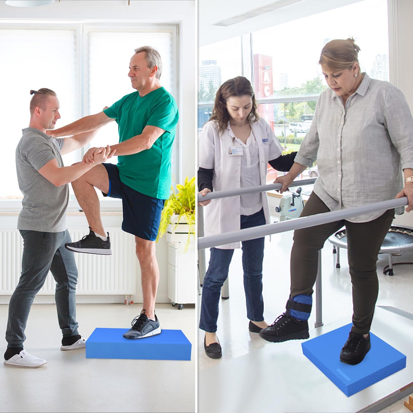 ANVICTOX Balance Pad 15.8 * 13.2 * 2 inch,Large Balance Pad for Physical Therapy,Foam Balance Board for Rehabilitation Stability Workout Knee and Ankle Exercise Strength Training