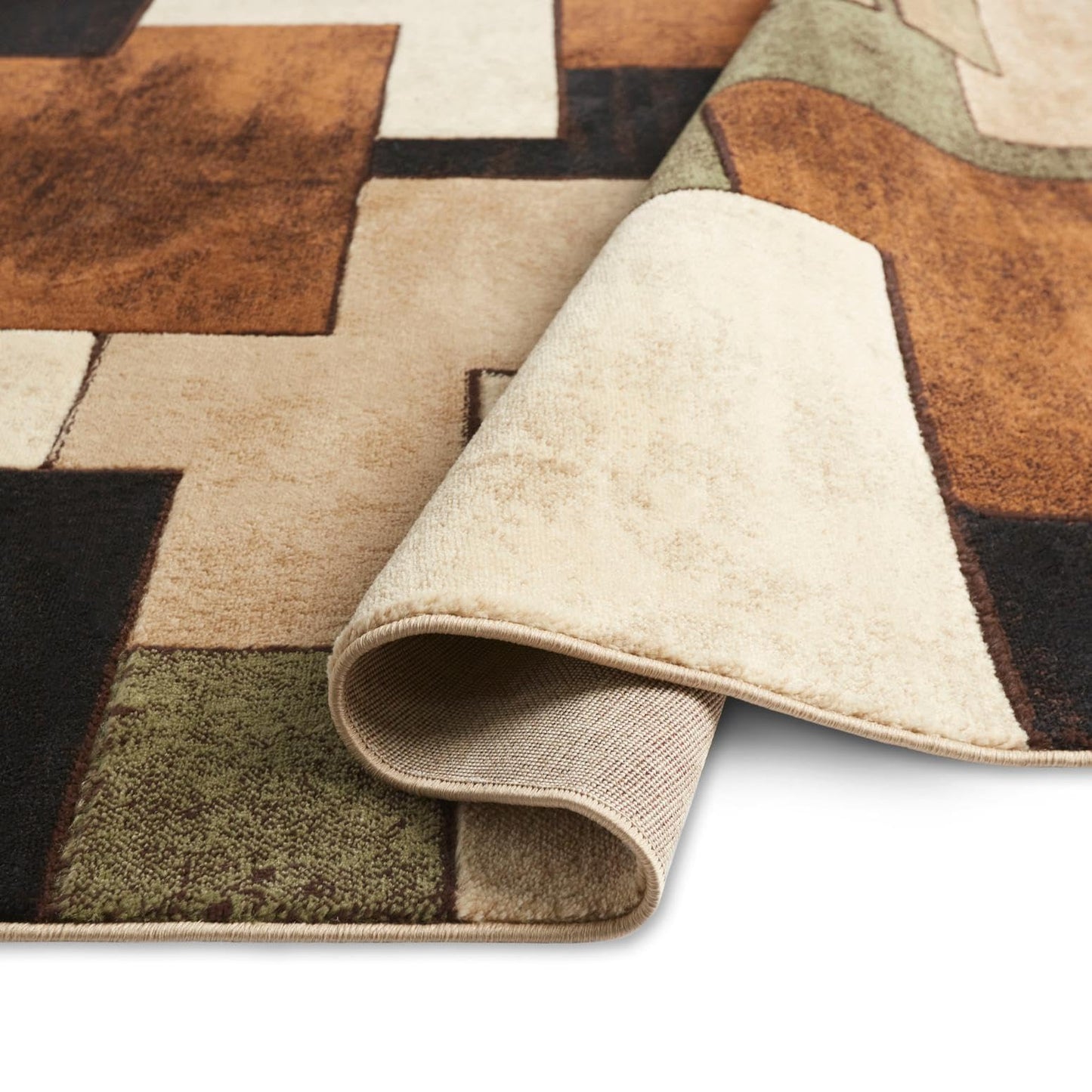 Home Dynamix Tribeca Mason Area Rug 5'2"x7'2", Abstract Brown/Green (HD5367-548)