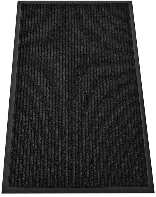 SRDDQLC Door Floor Mat Commercial Grade Large Size Heavy Duty Tough Entry Collection Slip Skid Entrance Mat with Rubber Backing Low Profile and Easy to Clean Indoor Outdoor Rug,3x4FT,Black