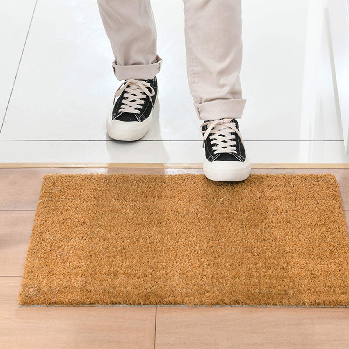 Funny Coir Doormat - Lose The Shoes, Take Off Your Shoes, Welcome Front Porch Decor For The Entrance Way Outdoor Personalized Rug With PVC Backing Non Slip, 23.6 x 15.7 Inch