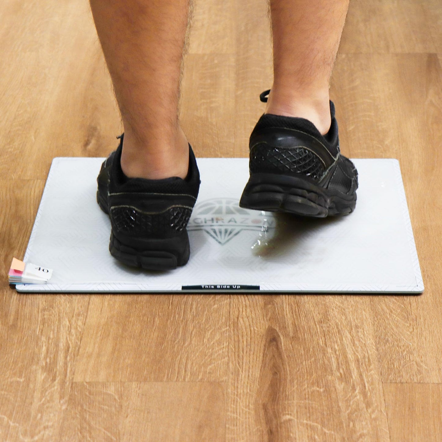 HIGHRAZON Courtside Basketball Sticky Mat,Includes 40 Sticky Sheets Non-Slip Sticky Shoe Mat for Basketball Court Shoe Grip,Courtside Shoe Grip Traction Mat,Improves Traction and Cleans Dust,Dirt