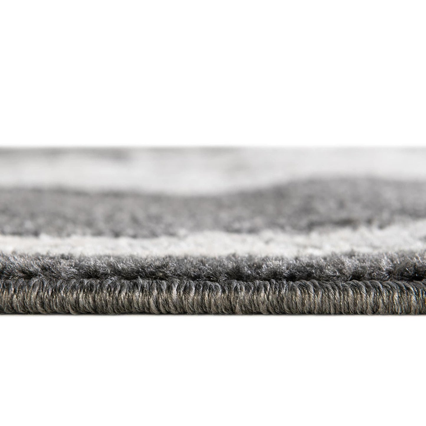 Unique Loom Parker Collection Area Rug - Kokulu (4' x 6' Oval, Charcoal/ Gray)