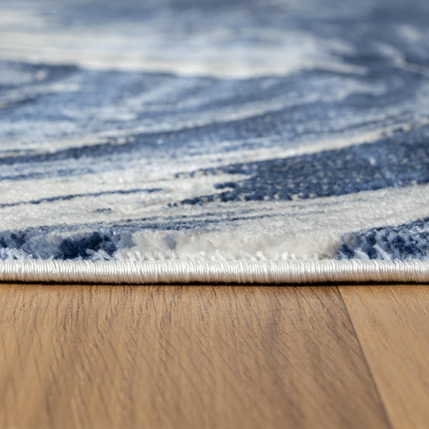 LUXE WEAVERS Marble Abstract Clouds Area Rug,Blue,6'X9'