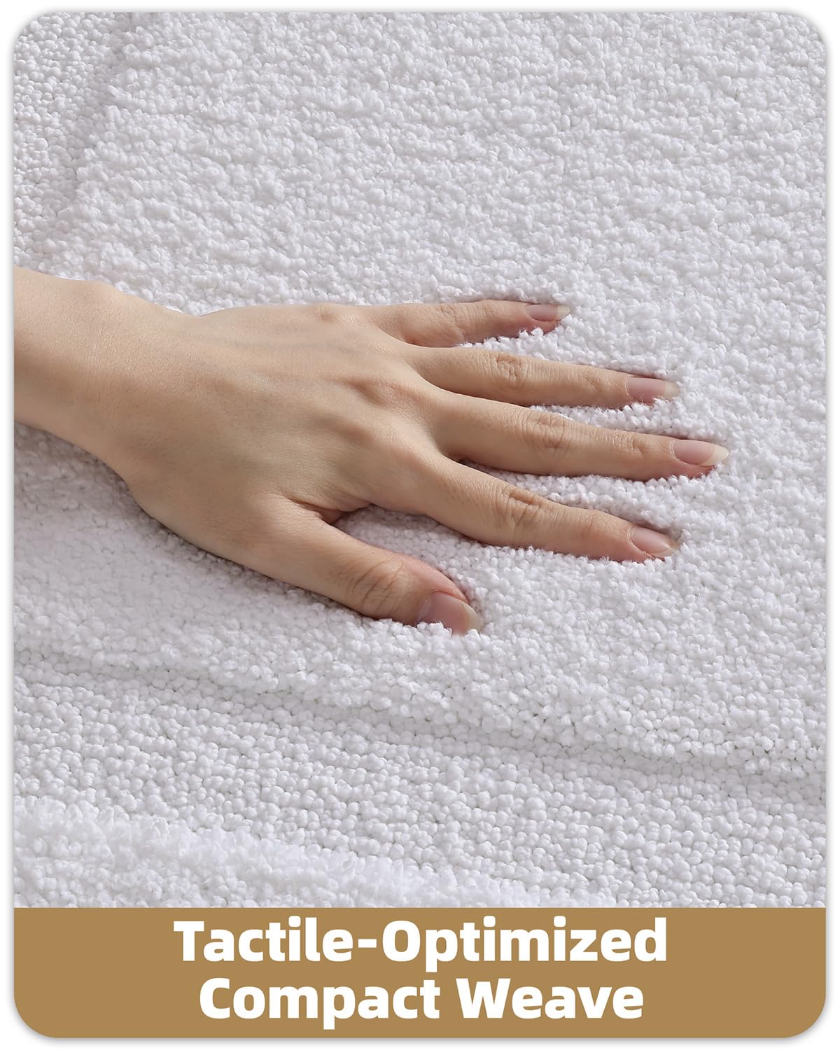 Color&Geometry White Bathroom Rugs 30x20, Extra Soft Absorbent Microfiber Bath Rugs, Non-Slip Bathroom mat, Washable Plush Bath Mats for Bathroom, Shower, Bathtub, Laundry, White