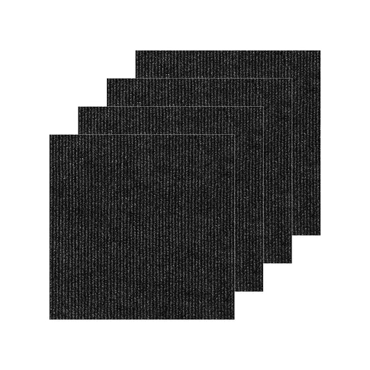 VeloflowXG 24" x 24"Peel and Stick Carpet Squares, Self Adhesive Non-Slip Carpet Tiles, Peel and Stick Soft Padded for Kitchen Bedrooms Indoor Outdoor(10 Tiles/40 sq ft) (10, Black)