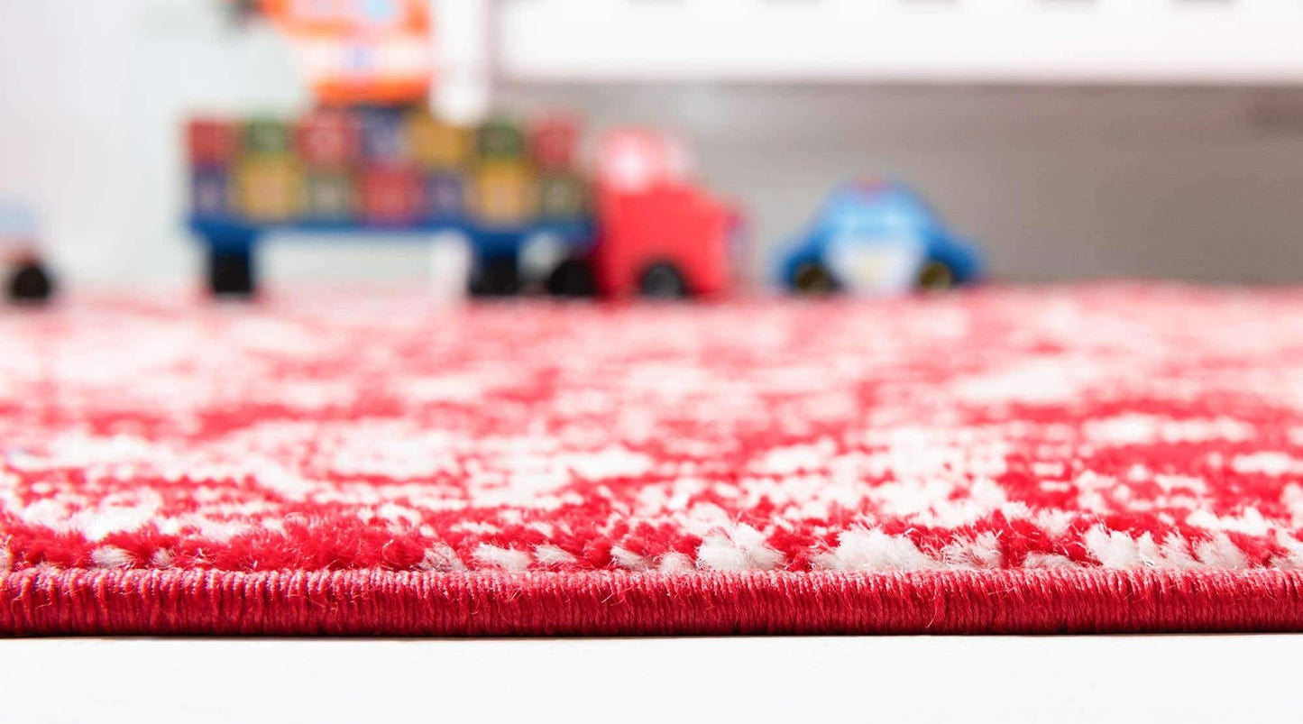 Unique Loom Richmond Collection Area Rug - Medallion (4' 1" x 6' 1" Rectangle, Red/ Ivory)