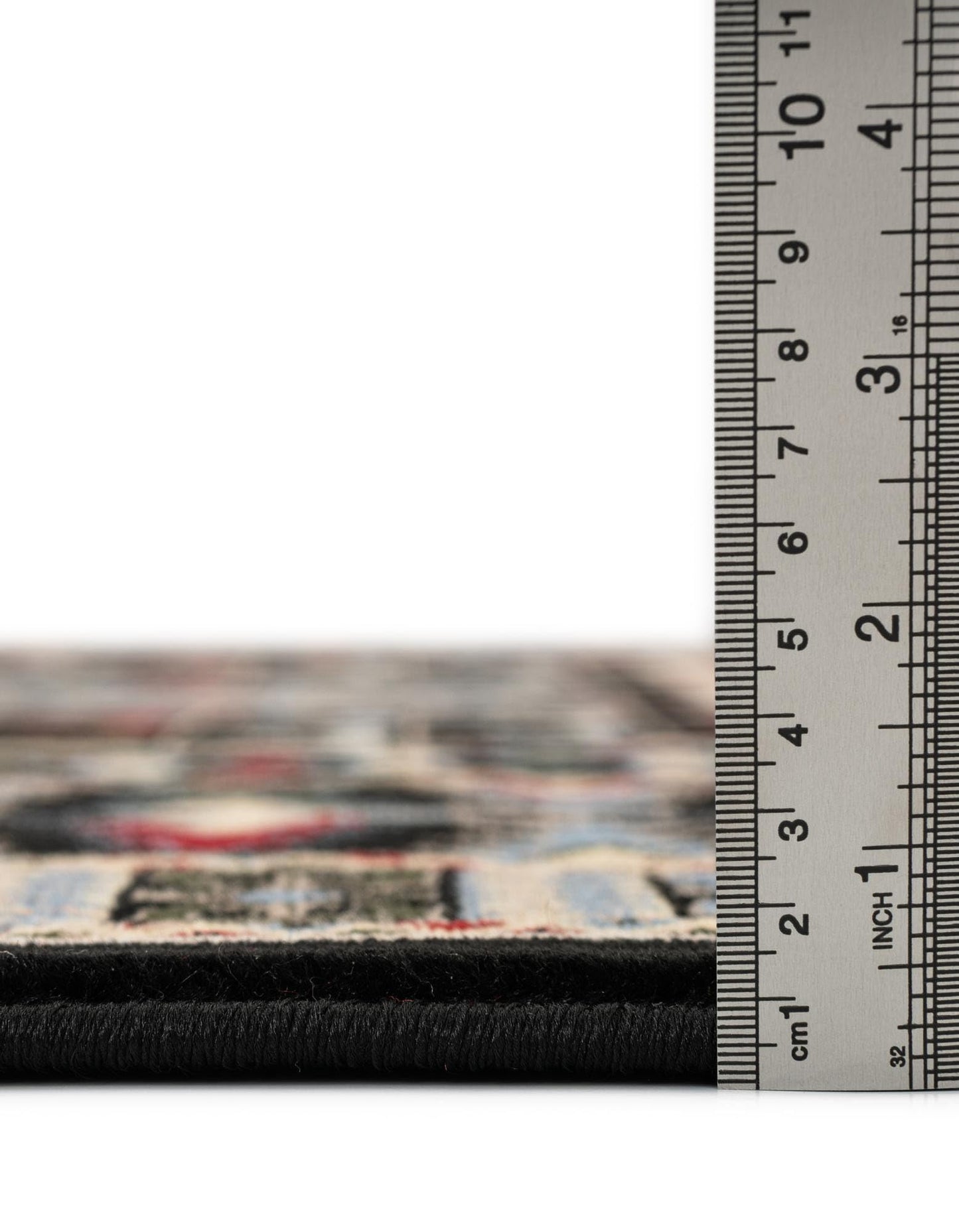 Rugs.com Bokhara Collection Rug – 3 Ft Round Black Medium-Pile Rug Perfect for Kitchens, Dining Rooms