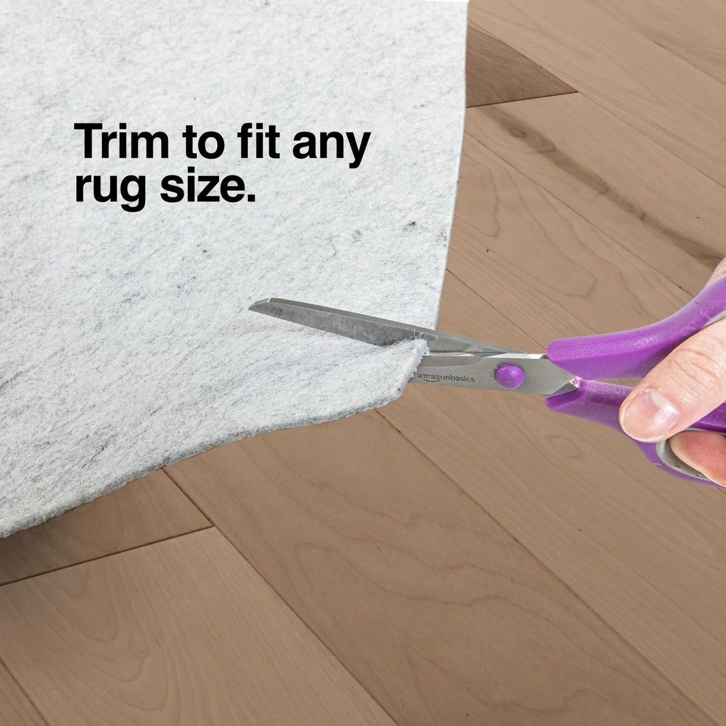 WELL WOVEN Premium 1/4" Thick Felt Rug Pad 5x7 - Non Slip Rubber Backing for Hard Floors & Carpet - Easy Cut to Size for Custom Fit - Superior Cushioning & Floor Protection Shield