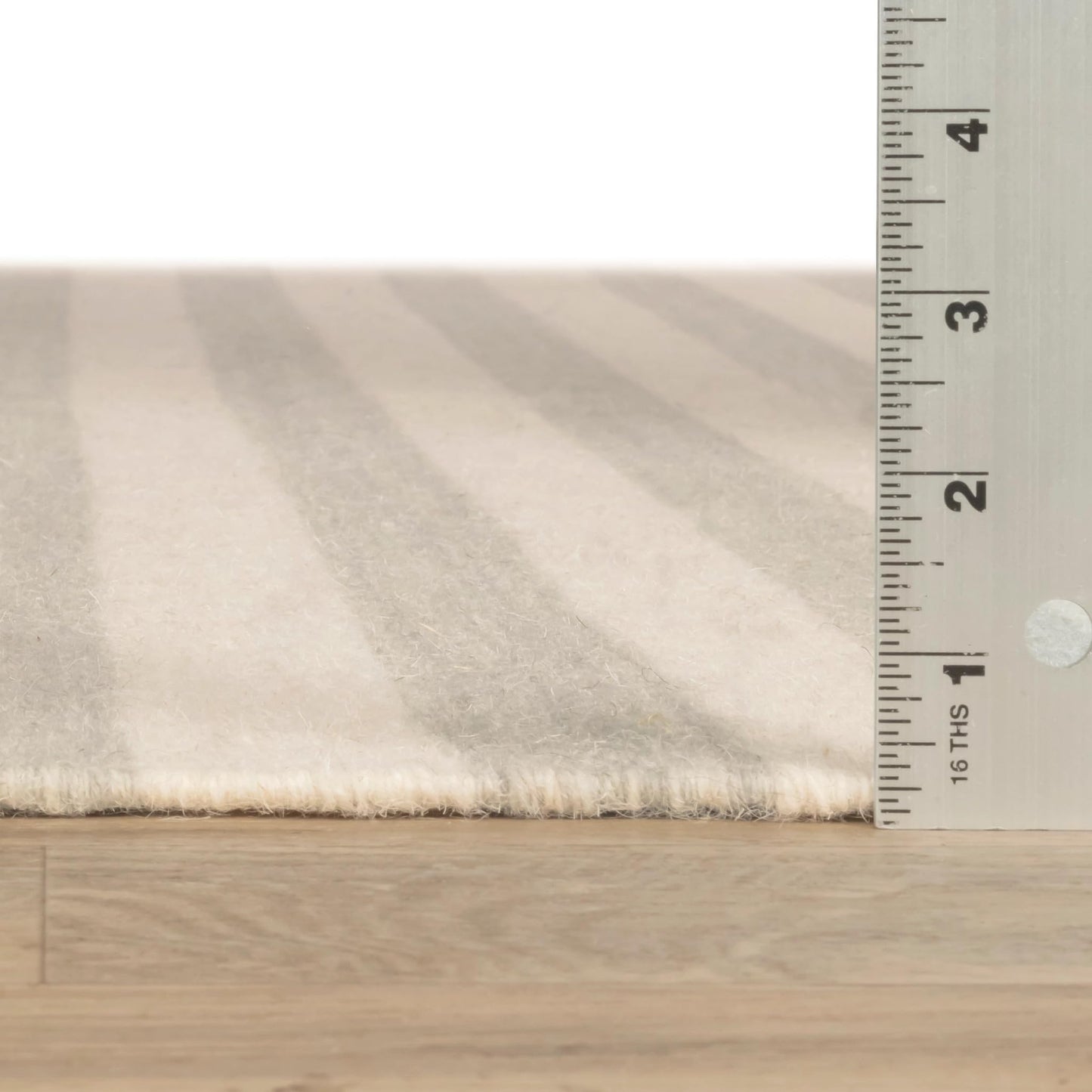 Home Conservatory Ladder Stripe Grey/Ivory Handwoven Wool 2.5 X 8 Feet, Grey/Ivory Stripe Pattern